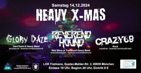 Ein Flyer für das "Heavy X-Mas" mit Reverend Hound